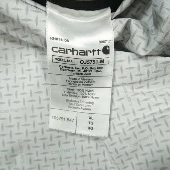 Carhartt Jacket Mens Extra Large Brown Monterey Storm Defender Relaxed 105751 - Picture 5 of 12